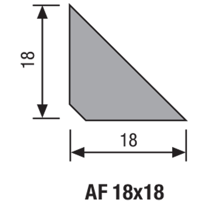 ANGLE FILLET FJ CLEAR 18 X 18