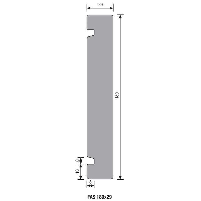 FASCIA FJ PP LOSP 180 X 29