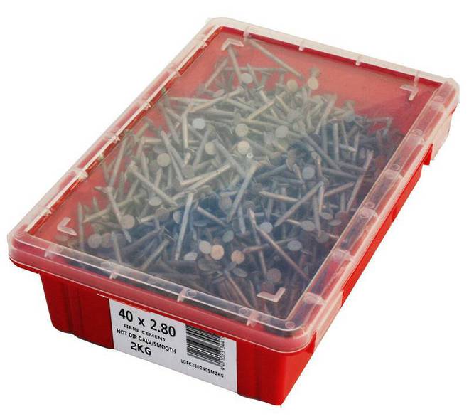 Fibre Cement Nails 2kg 40mm x 2 80mm