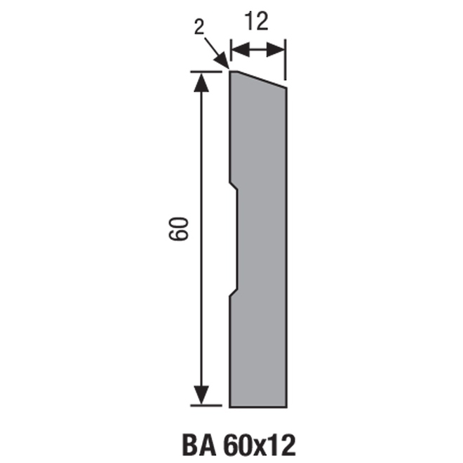 MDF BEVELLED ARCHITRAVE PP 60 X 12