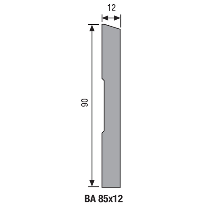 MDF BEVELLED ARCHITRAVE PP 85 X 12