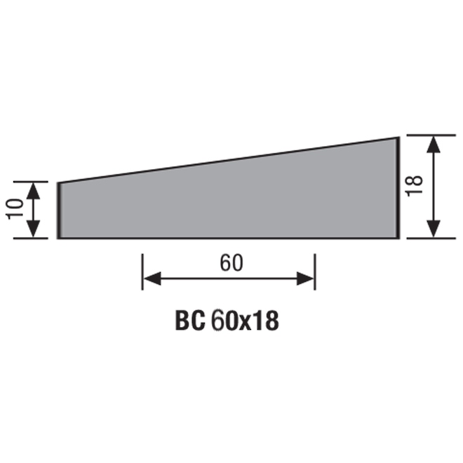 SCOTIA Sc28 Bevelled 60x10x18
